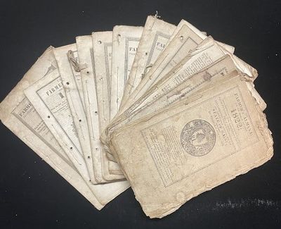 LOT OF 13 FARMER'S ALMANACS for MAINE from 1820s and 1850s