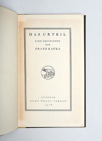 Das Urteil. Eine Geschichte. by KAFKA, Franz | 1916 | - Biblio