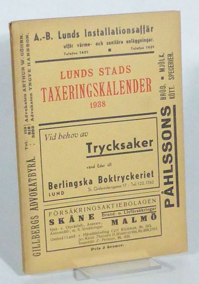Lunds Stads taxeringskalender 1938.