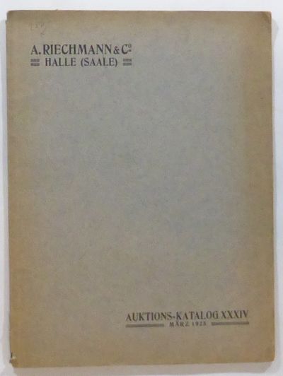 Auktions-Katalog XXXIV, März 1925. Enthaltend:…