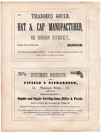 Original 1853 Advertisement 4 Half Page Ads Whip Maker, Gun Dealer, Taylor