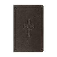 The Holy Bible: English Standard Version Charcoal, Trutone, Celtic Cross Design, Value Thinline