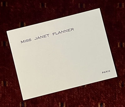 Calling Card: Janet Flanner