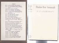 The Shadow Over Innsmouth -by H P Lovecraft / Visionary Publishing ( William Crawford / 1936 1st Edition ) by Lovecraft, H P ( Howard Phillips ), / Visionary Publishing, William Crawford - 1936