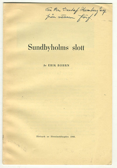 Sundbyholms slott – en liten historik inför det…