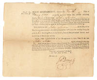 Tavern License Granted to John Swan by Mayor James Duane, 1789