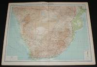 image of Map of South Africa from the 1920 Times Survey Atlas (Plate 71) including Cape Province, Orange Free State, Transvaal, Bechuanaland Protectorate, Southern Rhodesia, South West Africa, Swaziland, Natal, Portuguese East Africa, etc