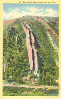 The Devil's Slide, Weber Canyon, Utah unused linen Postcard