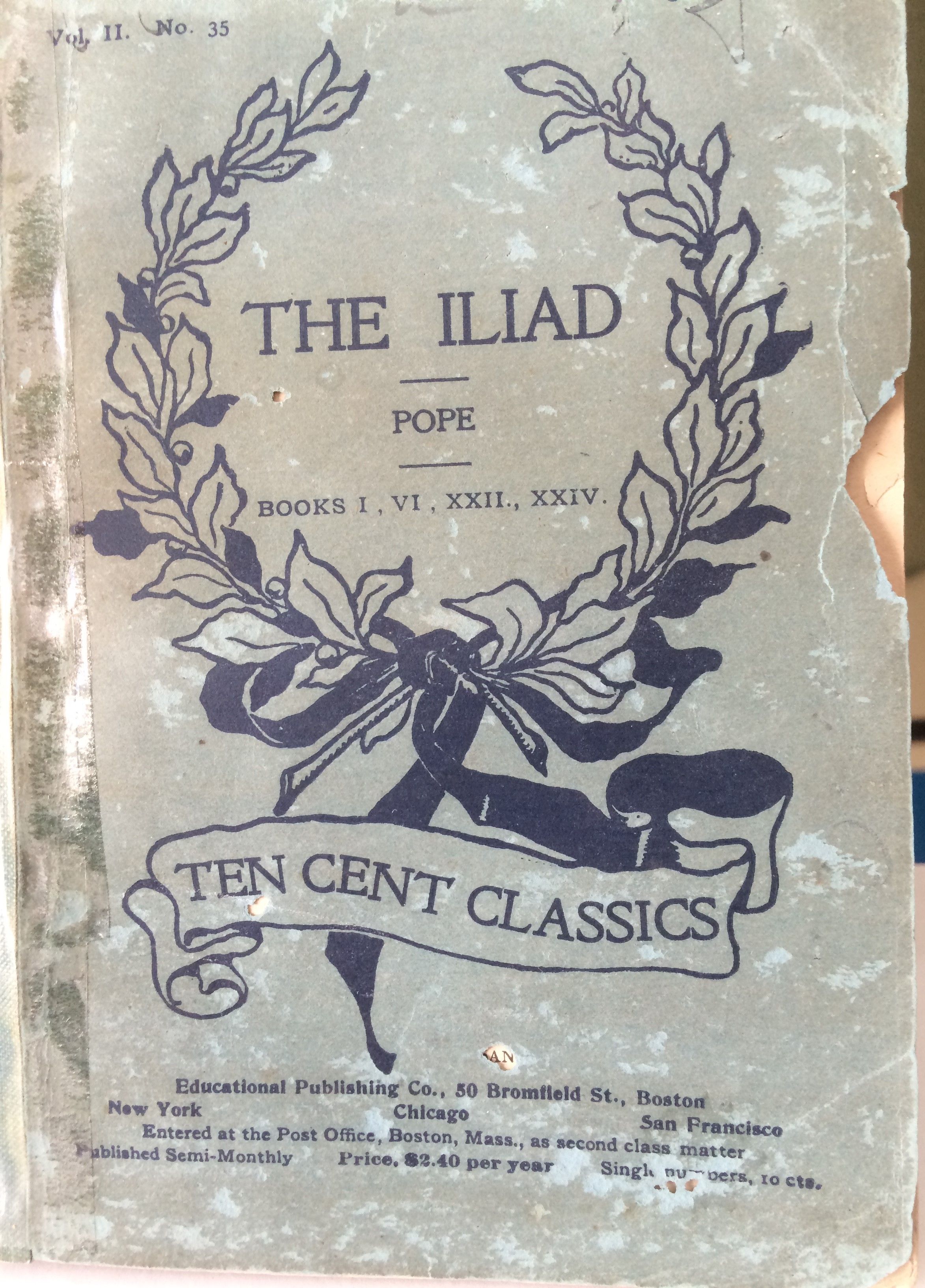 The Iliad by Homer, as translated by Alexander Pope