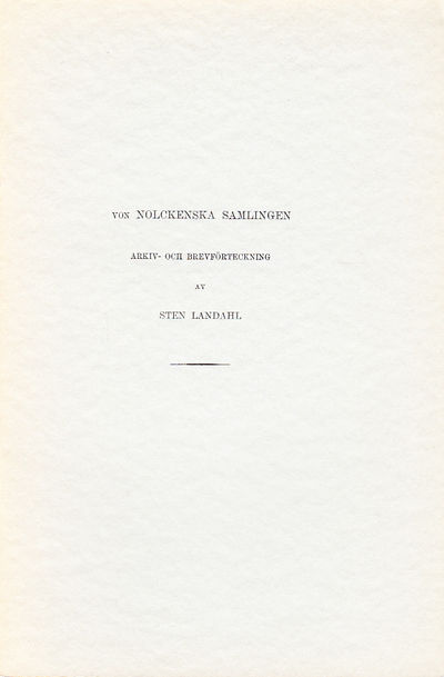 von Nolckenska samlingen. Arkiv- och…