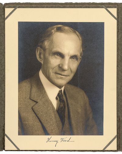 : Ford Motor Company, 1934. Unbound. Near Fine. Gelatin silver portrait photograph. Measuring 10½