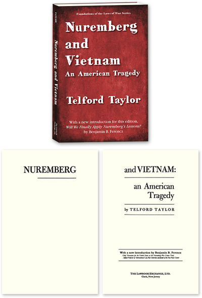 Nuremberg and Vietnam. PAPERBACK