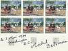 Signed sheet of 6 French postage stamps, Washington D.C. 8vo, May 2, 1979