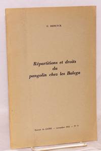 image of Répartitions et droits du pangolin chez les Balega; extrait de Zaire Novembre 1953 - No. 9