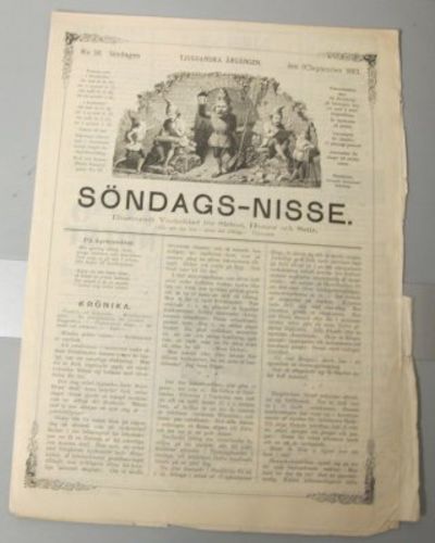Söndags-Nisse. Illustreradt veckoblad för skämt,…