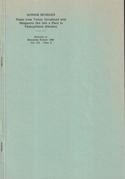 Plants from Turkey Introduced with Manganese Ore…