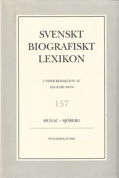 Svenskt Biografiskt Lexikon. Häfte 157 [=Band 32]…