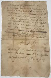 TRANSMITTING INTELLIGENCE RELATED TO GENERAL [BENJAMIN] LINCOLN'S VICTORY OVER THE BRITISH ARMY IN SOUTH CAROLINA, MAY - JUNE 1779, IN A MANUSCRIPT DOCUMENT, SIGNED