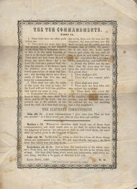 image of The Ten Commandments Printed Broadside