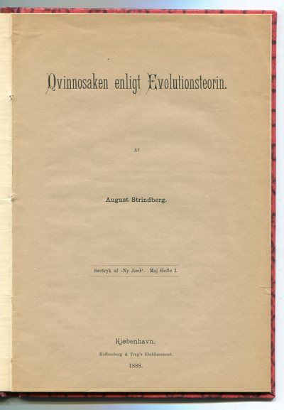 Qvinnosaken enligt evolutionsteorin. Særtryk af…