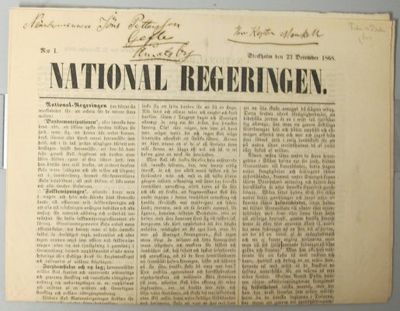 National regeringen. N:o 1. Stockholm den 23…
