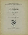 Le Chinois à l'École Nationale des Langues Orientales Vivantes