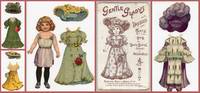 Boxed Set - Gentle Gladys with Dresses and Hats. No. 6 of "Dainty Dollies" Series of Dressing Dolls