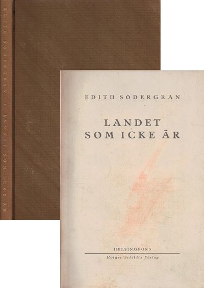 Landet som icke är. (Efterlämnade dikter). Holger…