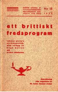 Ett brittiskt fredsprogram. Labour party's…