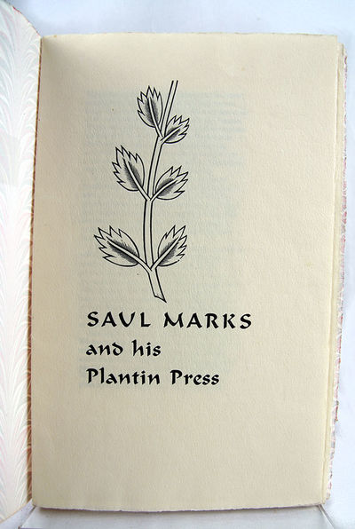 Saul Marks and his Plantin Press