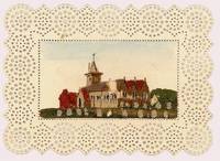 Miniature Sand Painting - Brading Ecclesiastical Parish, Worked on Lace Paper