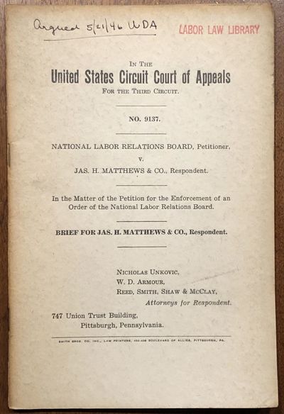 1945 Brief for Jas. H. Matthews & Co., in the matter of NLRB v. Jas. H.