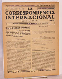 La Correspondencia internacional; revista semanal, año V, num. 52, 8 Dicbre. 1933