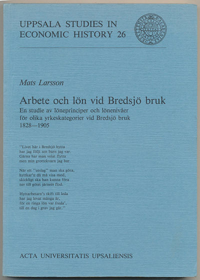 Arbete och lön vid Bredsjö bruk. En studie av…