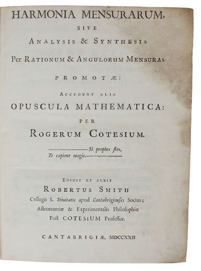 Harmonia Mensurarum, sive Analysis & Sythensis…