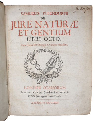 De Jure Naturae et Gentium Libri octo. Cum Gratia…