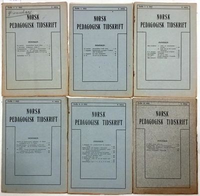 1922. 6. aargang. Hefte 1-2, 3, 5-6, 7, 8-9, 10