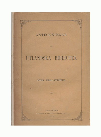 Anteckningar om utländska bibliotek.