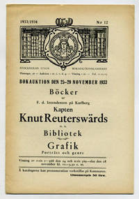 Bokauktion den 25-29 november 1933. Böcker ur…