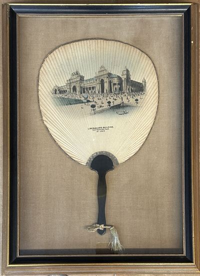 EARLY 20TH CENTURY SOUVENIR FAN FEATURING "THE LIBERAL ARTS BUILDING