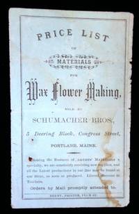 Price List of Materials for Wax Flower Making Sold by Schumacher Bros