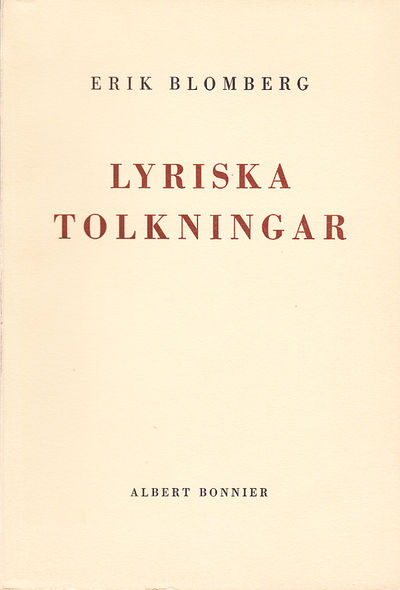 Lyriska tolkningar. Tredje samlingen. [Utg. av]…