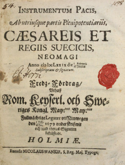 Instrumentum pacis, ab utriusque partis…