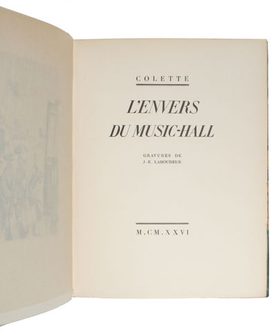 L'Envers du Music-Hall. Gravures de J.-E. Laboureur. (Paris, 1926). (photo 3)