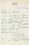 Handwritten Letter From Roger Babson, Founder Of His Namesake Business School