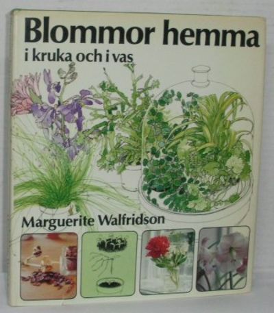 Blommor hemma i kruka och i vas