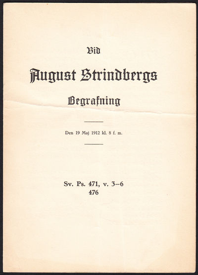 Vid August Strindbergs begrafning. Den 19 maj…