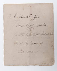 [MANUSCRIPT - CATTLE BRANDS]. &quot;A Book for Recording Marks for the Respective Inhabitants of the Town of Massena de Andrews, J.B. (Junior), Clerk - 1812