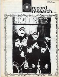 Record Research: The Magazine of Record Statistics and Information, Issue 29, August 1960 by Colton, Bob; Kunstadt, Len - 1960