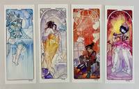 FOUR ORIGINAL WATERCOLOR ILLUSTRATIONS [Signed]